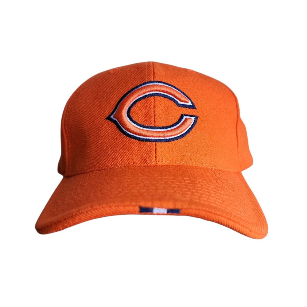 Chicago Bears Nike Team Hat 7 1/2 Orange 100% Wool Fitted Y2K Center Swoosh Cap